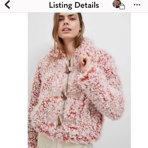 Anthropologie- fuzzy jacket NWOT